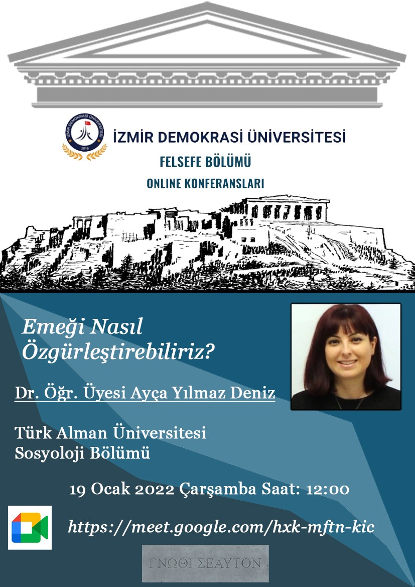 İDÜ - Felsefe Bölümü Online Konferansları